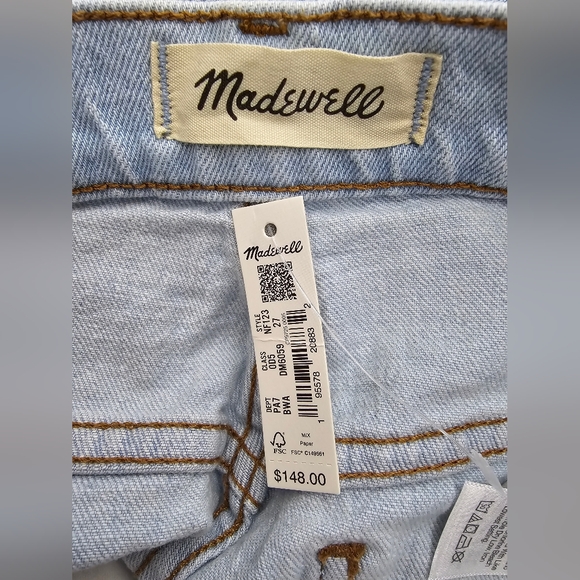 Madewell Balloon Magic Pockets Jeans Baleberry Wash Distressed sz 27 NWT - Picture 10 of 12